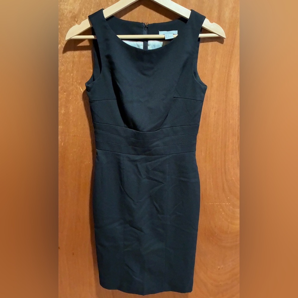 H&M Navy Sleeveless Midi Sheath Dress